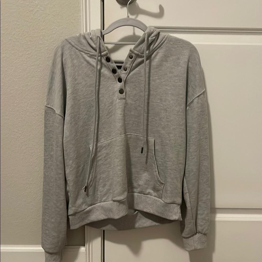 Gray Hoodie Sweatshirt